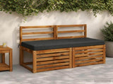 2-Piece Bench Cushions SOEST 2 pcs 100% Polyester Anthracite 950143