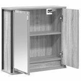 Bathroom Wall Cabinet with Mirror Grey Sonoma 60x21x60 cm 861900