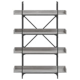 Bookcase 4-Tier Grey Sonoma 100x33x145.5 cm Engineered Wood 837695