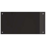 Kitchen Backsplash 2 pcs Black 80 x 40 cm Tempered Glass 3415545