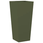 ZNTS Garden Planters Olive Green 2 pcs 35x35x75 cm Steel 851087