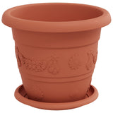 Plant Pots 24 pcs Brick Red 22 x 18 cm Plastic 3403280