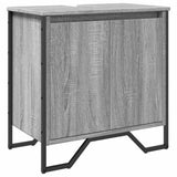 Bathroom Sink Cabinet Grey Sonoma 60x35x60 cm Engineered Wood 848657