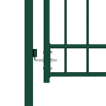 ZNTS Fence Gate with Spikes Steel 100x200 cm Green 146387