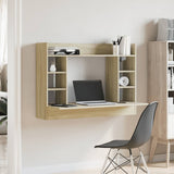 Wall-Mounted Desk Sonoma Oak 105x48x75 cm Engineered Wood 847970