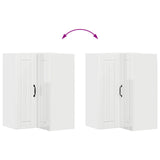 Wall Corner Cabinet LUCCA High Gloss White 57 x 57 x 80 cm 885079