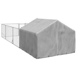 Outdoor Dog Kennel with Run 6x2x1.5 m Galvanised Steel 3329238
