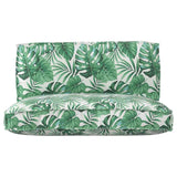Pallet Cushion Set 2 pcs Green Leaf Pattern Oxford Fabric 3329087