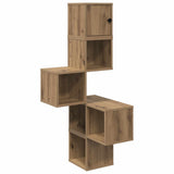 Wall Corner Shelf Artisan Oak 48 x 48 x 120 cm Engineered Wood 8012235