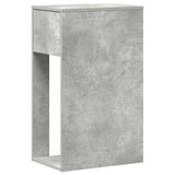 ZNTS Computer Tower Stand with Drawer Concrete Grey 30x44x74 cm 858734