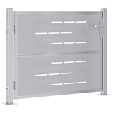 Garden Gate 85 x 70 cm Stainless Steel Silver Lockable 3402573