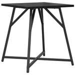 ZNTS Side Table Set of 2 - Black Oak Engineered Wood and Metal 869726