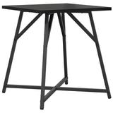 ZNTS Side Table Set of 2 - Black Oak Engineered Wood and Metal 869726