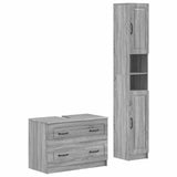2 Piece Bathroom Cabinet Set UTRECHT Grey Sonoma 3417573