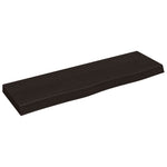 Bathroom Countertop Dark Brown 100x30x cm Treated Solid Wood 3156223