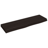 Bathroom Countertop Dark Brown 100x30x cm Treated Solid Wood 3156223