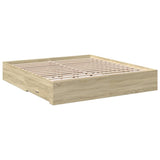 Bed Frame with Drawers without Mattress Sonoma Oak 200x200 cm 3280358