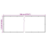 Balcony Privacy Screen Grey 700x120 cm PVC 4005496