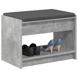 Hall Bench with Cushion Concrete Grey 63 x 38 x 45 cm 891571