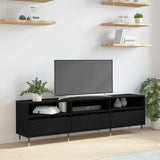 TV Cabinet Black Oak 150 x 30 x 45 cm Engineered Wood 869075