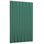 Roof Panels 36 pcs Galvanised Steel Green 60x36 cm 319128
