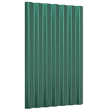 Roof Panels 36 pcs Galvanised Steel Green 60x36 cm 319128