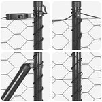 Fence with Posts Grey 0.6 x 10 m PVC-coated steel 3352772