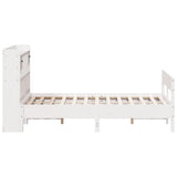 Bookcase Bed without Mattress White 140x200cm Solid Wood Pine 3323027