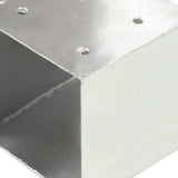 Post Connectors 4 pcs T Shape Galvanised Metal 81x81 mm 145464