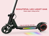 Folding Electric Scooter for Kids, with Dual Brakes, Front Suspension, LED Colourful Lights, Black T3398P349453