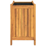 Garden Planter with Liner 54x31x50 cm Solid Wood Acacia 366431