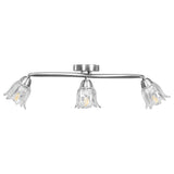 Ceiling Lamp with Transparent Glass Shades for 3 E14 Bulbs Tulip 289230