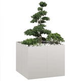 Planter 100x100x80 cm Stainless Steel 860826