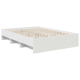Bed Frame with Headboard White 150 x 200 cm Engineered Wood 3408837