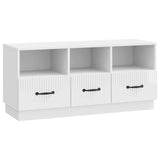TV Cabinet High Gloss White 102 x 34.5 x 47 cm Engineered Wood 895369