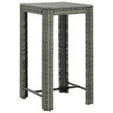 5 Piece Outdoor Bar Set with Armrest Poly Rattan Grey 3064809