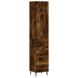 Highboard Smoked Oak 34,5x34x180 cm Engineered Wood 3198870