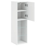 TV Cabinets with LED Lights 2 pcs White 30.5x30x102 cm 837016