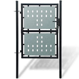 Black Single Door Fence Gate 100x200 cm 141689