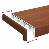 Window Sill Brown wood 160 x 20 x 4.5 cm PVC 42046902