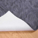 Faux Sheepskin Rug TAFALLA Anthracite 200 x 200 cm Polyester 42021599