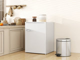 Under Counter Fridge, 85L Small Retro Refrigerator with Chiller Box, Adjustable Thermostat, Glass T3398P342953