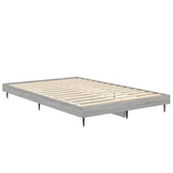 Bed Frame without Mattress Grey Sonoma 120x190 cm Small Double Engineered Wood 832299