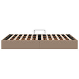 Storage Bed with Mattress Cappucino 120 x 190 cm Faux leather 3369940