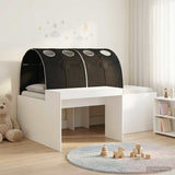 Bed with Tunnel 3 pcs Artisian Oak and Black Engineered Wood 3423694