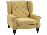 Wingback Accent Chair, Retro Upholstered Button Tufted Occasional Chair for Living Room and Bedroom, T3398P423091