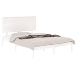 Bed Frame without Mattress White 120x200 cm Solid Wood Pine 3104799