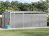Garden Shed Light Grey Galvanised Steel Large Garden Shed 3188245