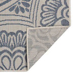 Outdoor Flatweave Rug 140x200 cm Blue Pattern 340831
