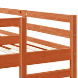 Triple Bunk Bed Frame Wax brown 160 x 200 cm Solid Pine Wood 3414563
